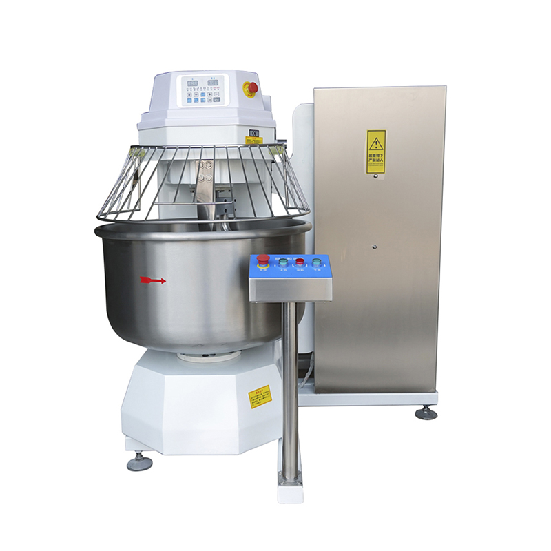 Industrial bread mixer outlet